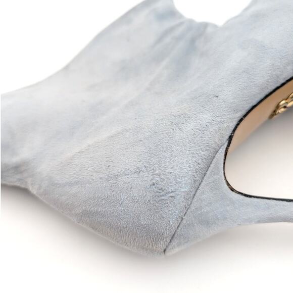 Beautiisoles by Robyn Shreiber Alicia Suede Heel Boots Blue Size US6.5 EU37 - Picture 10 of 16